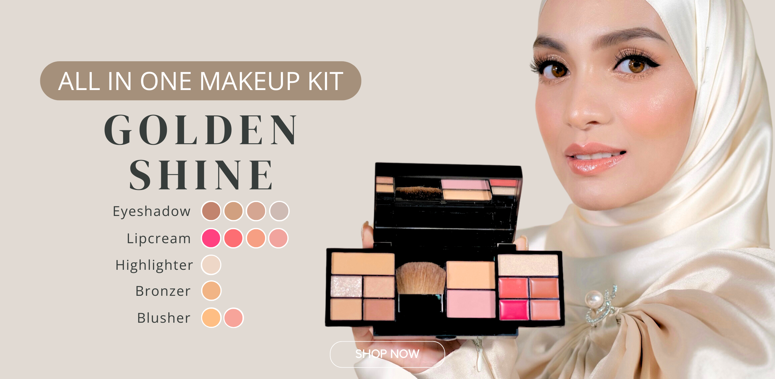 All In One Makeup Kit Golden Shine